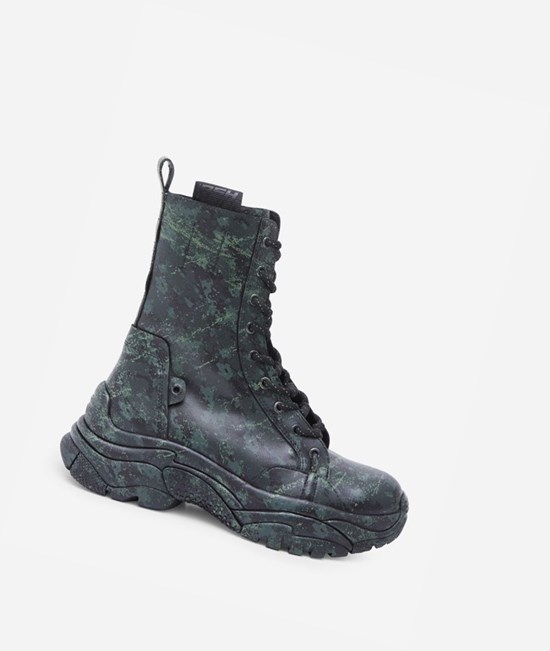 Black Women's ASH Army Bis Sneaker Boots | 046GHDORE