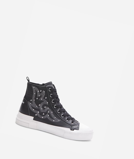 Black Women's ASH Gaudi High-Top Sneakers | 879ABDNML