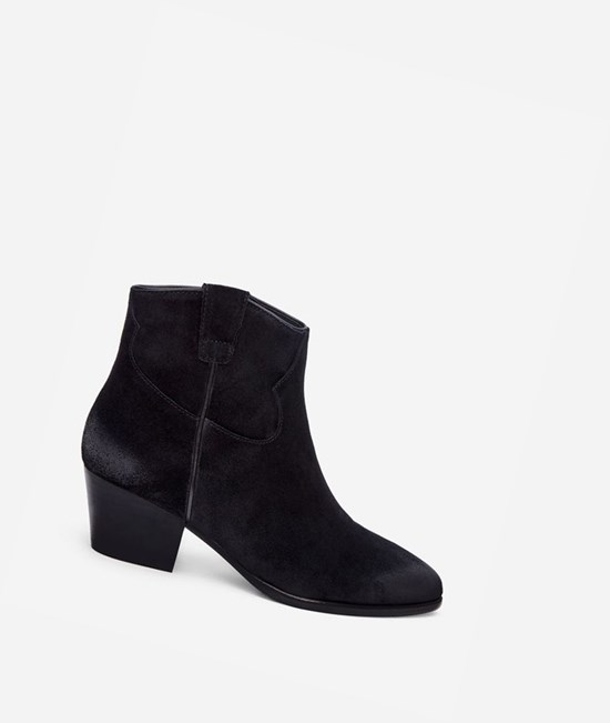 Black Women's ASH Houston Ankle Boots | 831CQBMEP