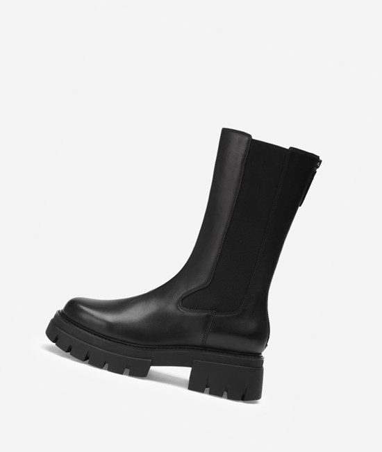 Black Women's ASH Lennox Biker Boots | 791BLJRNX