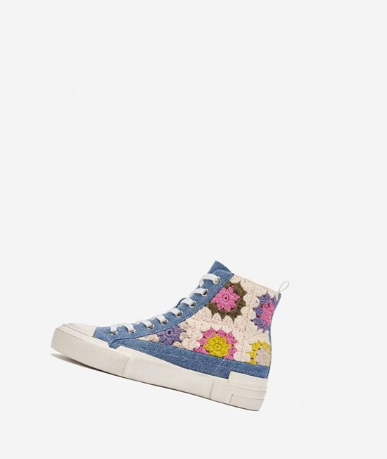 Blue / Pristine / Sand / Tingle / Dolly / Salvia / Young Women's ASH Goa High-Top Sneakers | 491NMYCZO