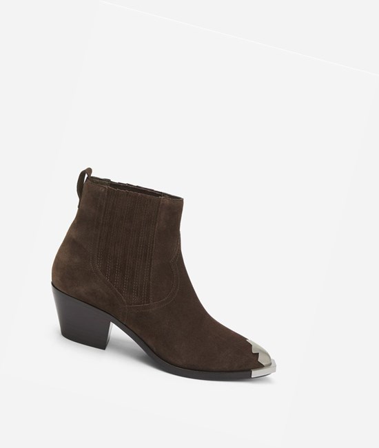 Espresso Women's ASH Floyd Ankle Boots | 439AEKFNR