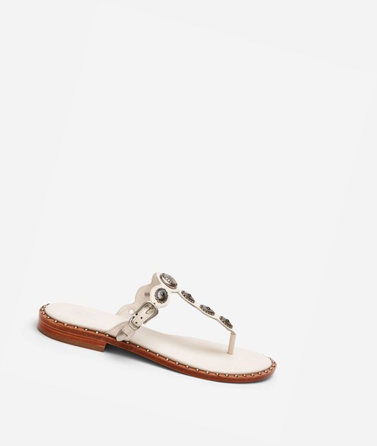 Ivory Women's ASH Patty Flat Sandals | 126JGIUKB