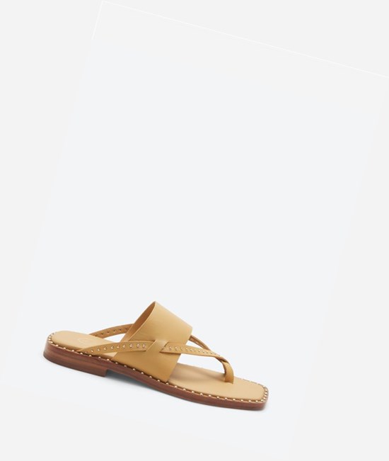 Nude Women's ASH Med Flat Sandals | 193QBLOPK