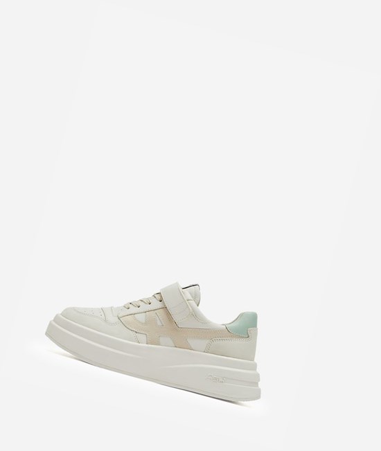 Talc / White / New Mint / Metal White Women's ASH Indy Low-Top Sneakers | 321TGWNPL