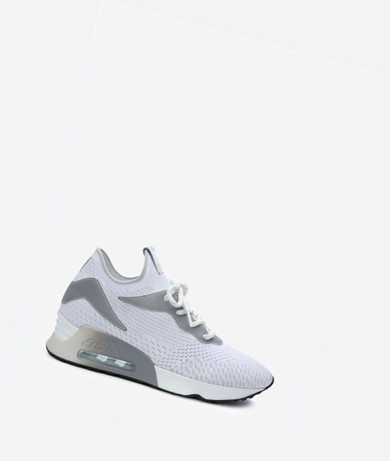 White / Light Grey / Silver Women's ASH Lips (AshxDevon Windsor) Low-Top Sneakers | 014IXJOLE