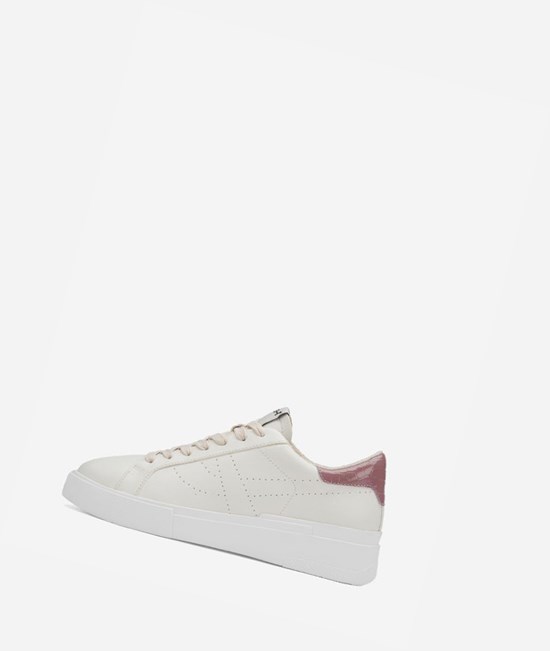 White / Pink wood Women's ASH Fury Bis Low-Top Sneakers | 640DMEAHX