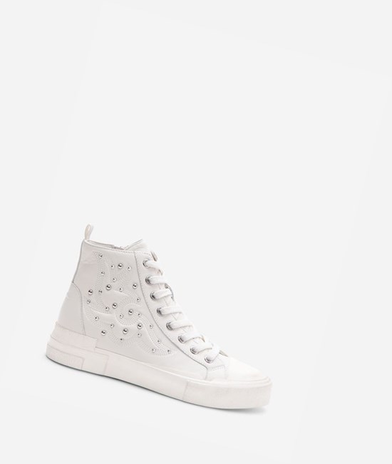 White Women's ASH Gaudi High-Top Sneakers | 917GAMEDV