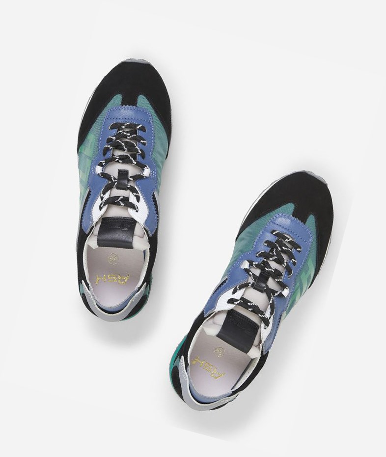 Black / Green Women's ASH Tiger Low-Top Sneakers | 418WFMATH