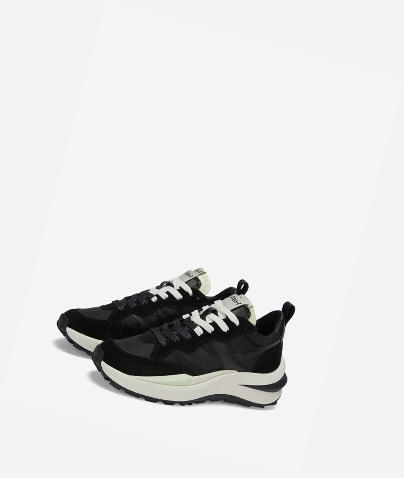 Black / Pale Lime / Black Women's ASH Spider 620-01 Low-Top Sneakers | 623WHJYPA