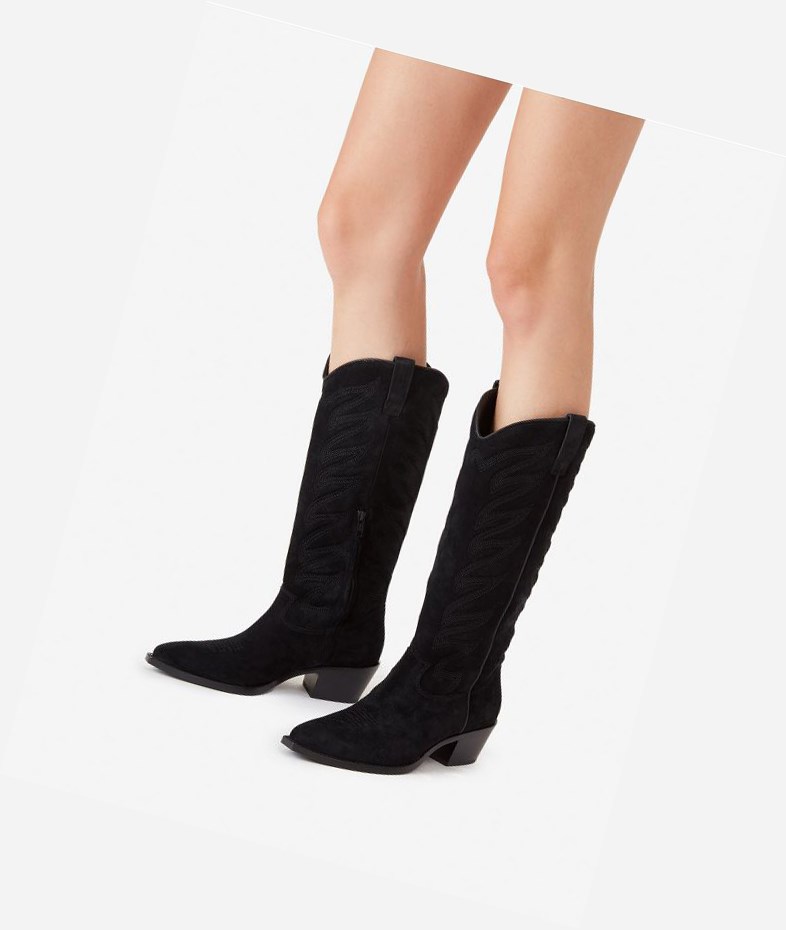 Black Women's ASH Delirium Long Boots | 567QNFOZM