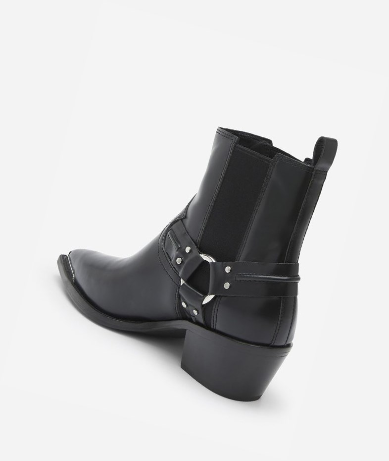 Black Women's ASH Dusty Ankle Boots | 749NUZICS