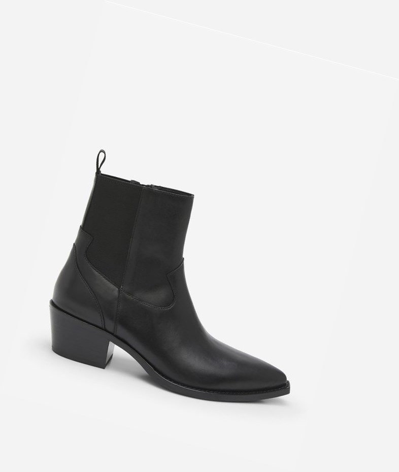 Black Women\'s ASH Dylan Ankle Boots | 574VYTHPA