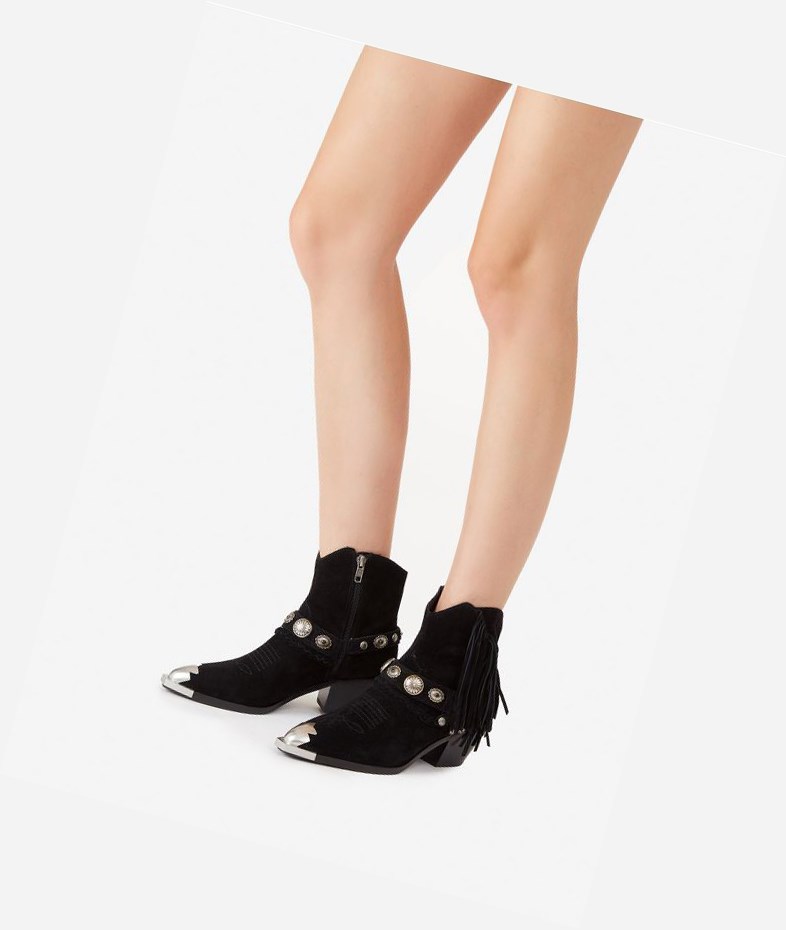 Black Women's ASH Farrow Ankle Boots | 783XNAJZK