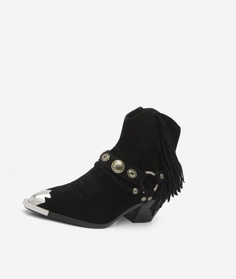 Black Women's ASH Farrow Ankle Boots | 783XNAJZK