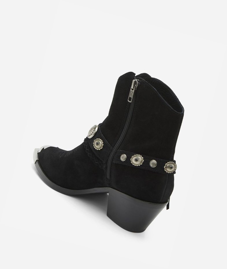 Black Women's ASH Farrow Ankle Boots | 783XNAJZK