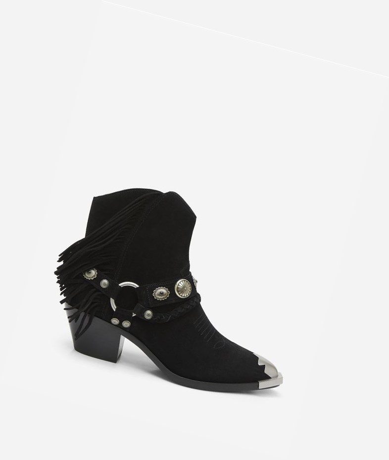 Black Women\'s ASH Farrow Ankle Boots | 783XNAJZK