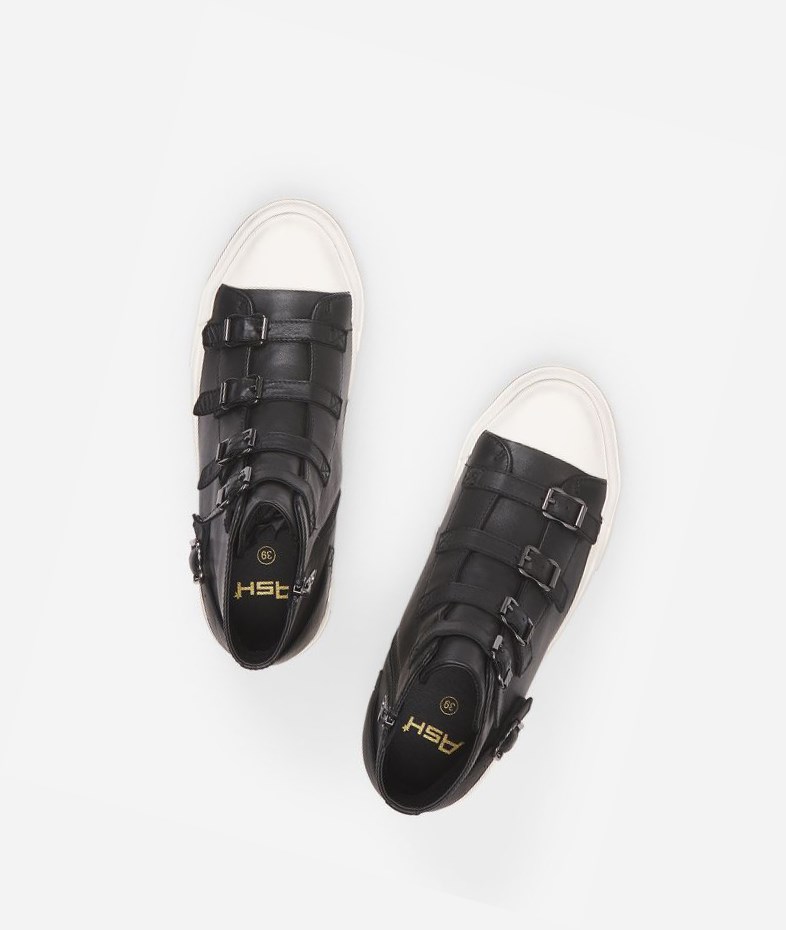 Black Women's ASH Gang High-Top Sneakers | 983LMHNWR