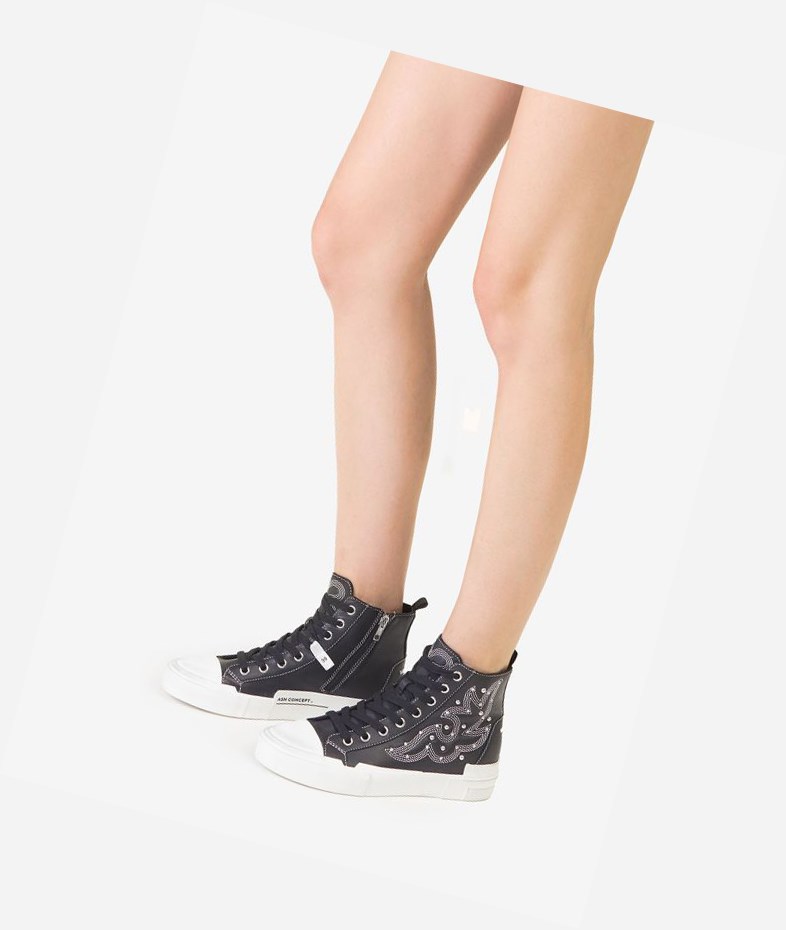 Black Women's ASH Gaudi High-Top Sneakers | 879ABDNML