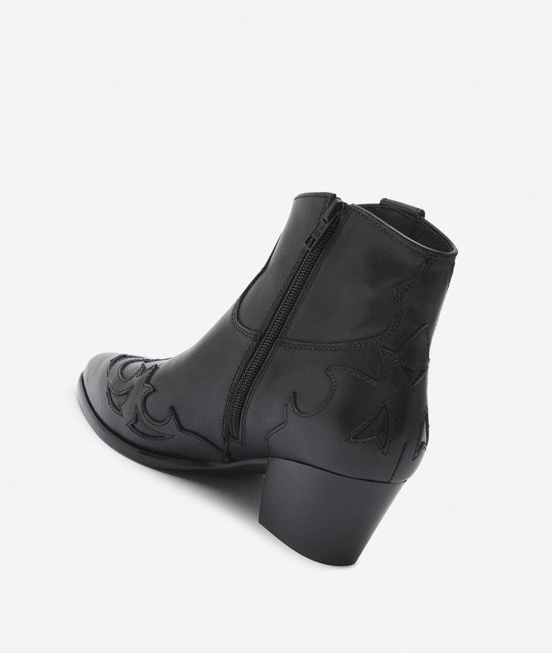 Black Women's ASH Harlow Ankle Boots | 495VTIQOM