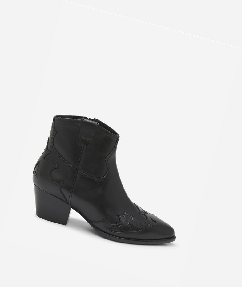 Black Women\'s ASH Harlow Ankle Boots | 495VTIQOM