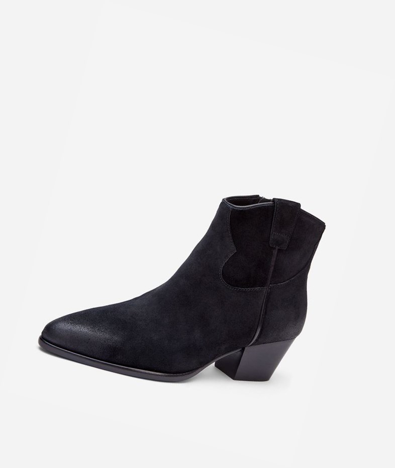 Black Women's ASH Houston Ankle Boots | 831CQBMEP