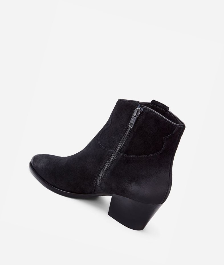 Black Women's ASH Houston Ankle Boots | 831CQBMEP