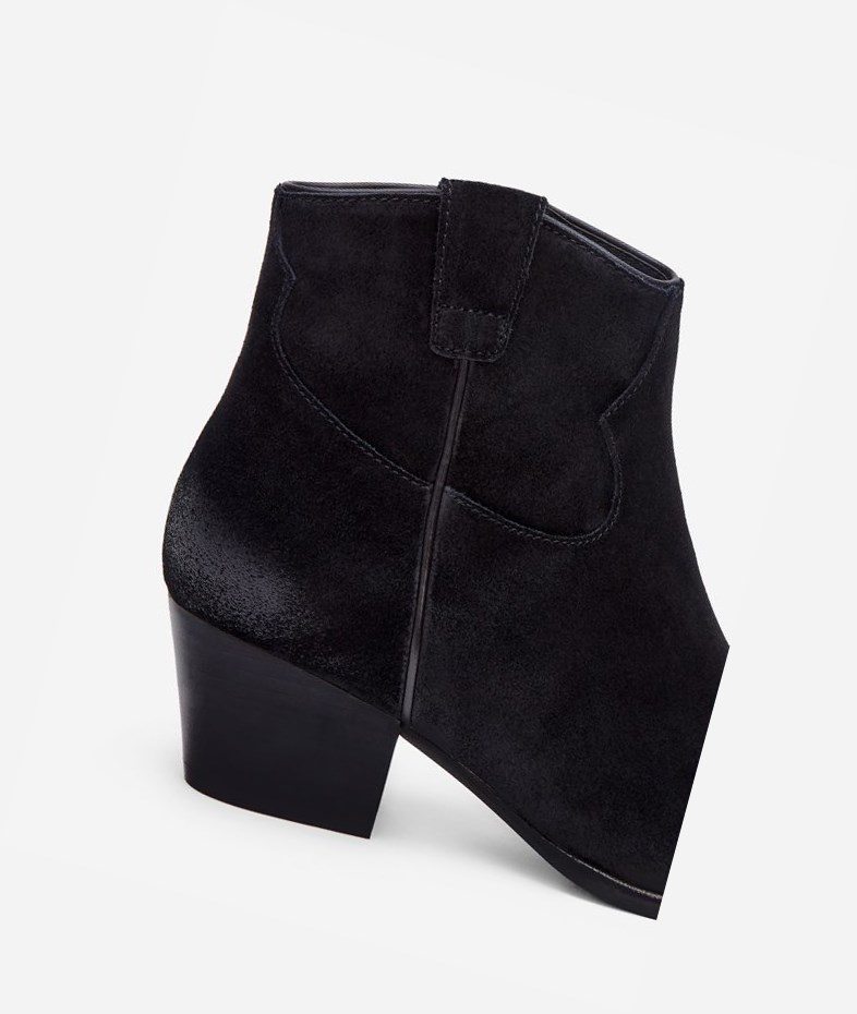 Black Women's ASH Houston Ankle Boots | 831CQBMEP