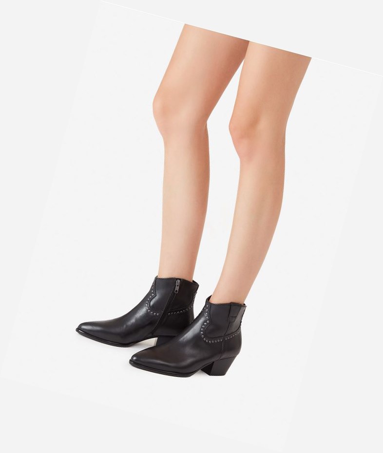 Black Women's ASH Houston Bis Ankle Boots | 051JKRQLU