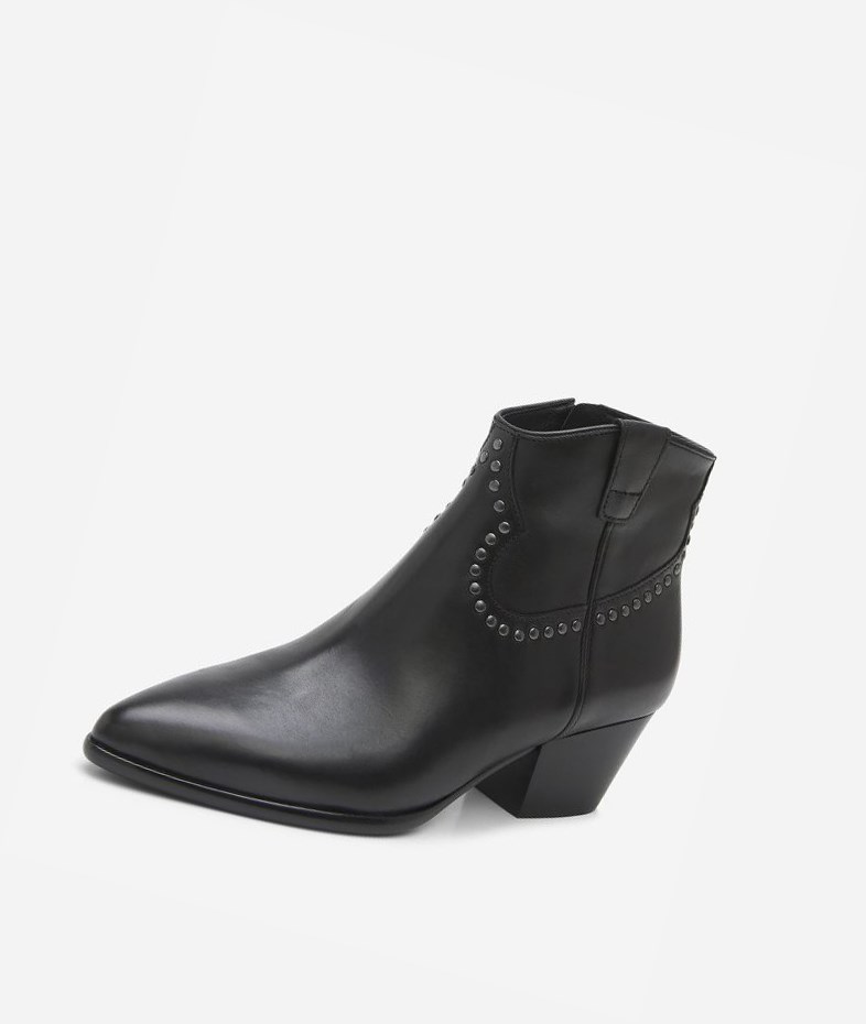 Black Women's ASH Houston Bis Ankle Boots | 051JKRQLU