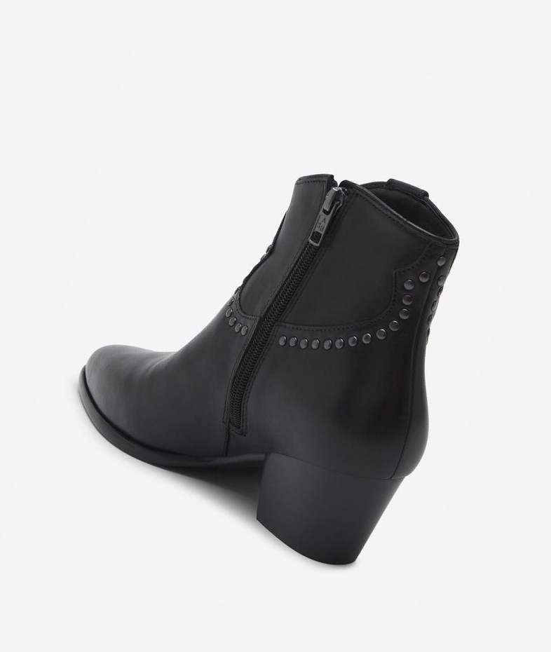 Black Women's ASH Houston Bis Ankle Boots | 051JKRQLU