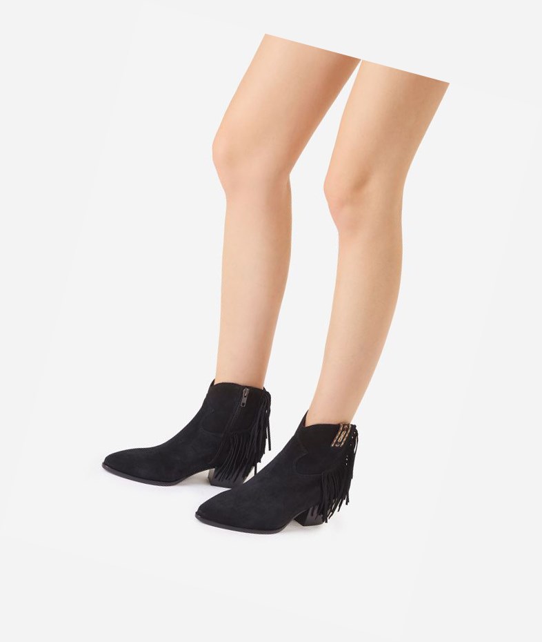 Black Women's ASH Hysteria Ankle Boots | 610AQKJLS