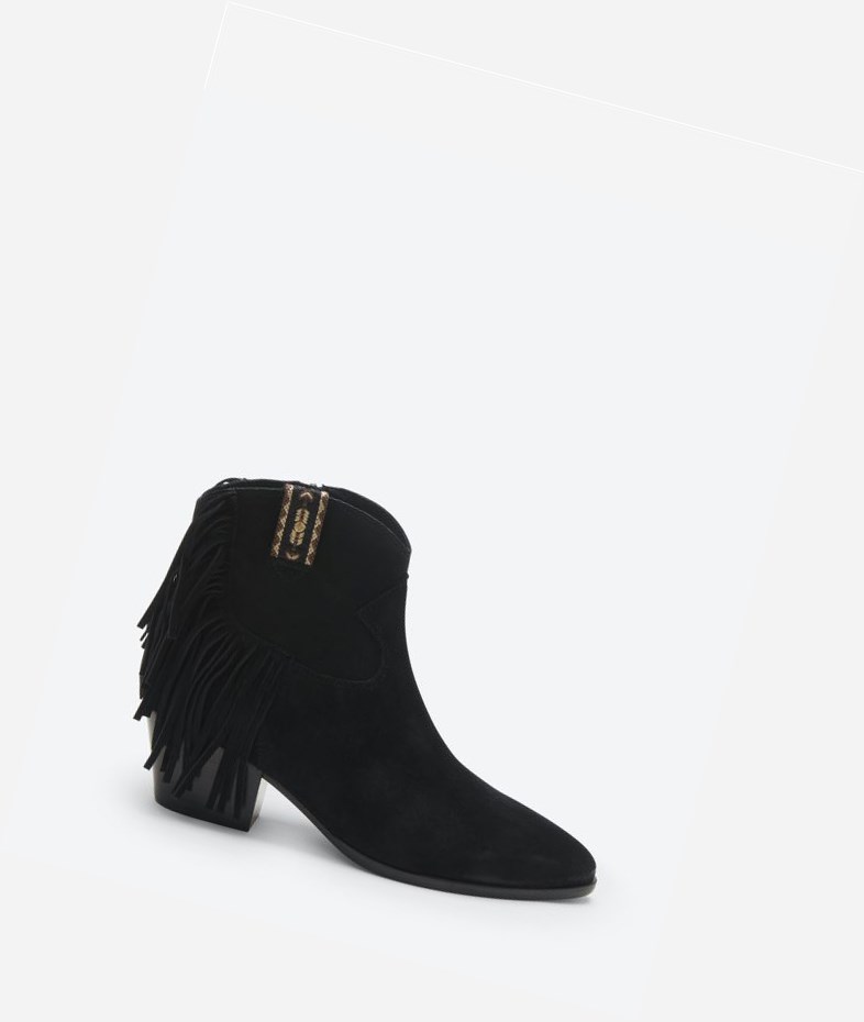 Black Women\'s ASH Hysteria Ankle Boots | 610AQKJLS