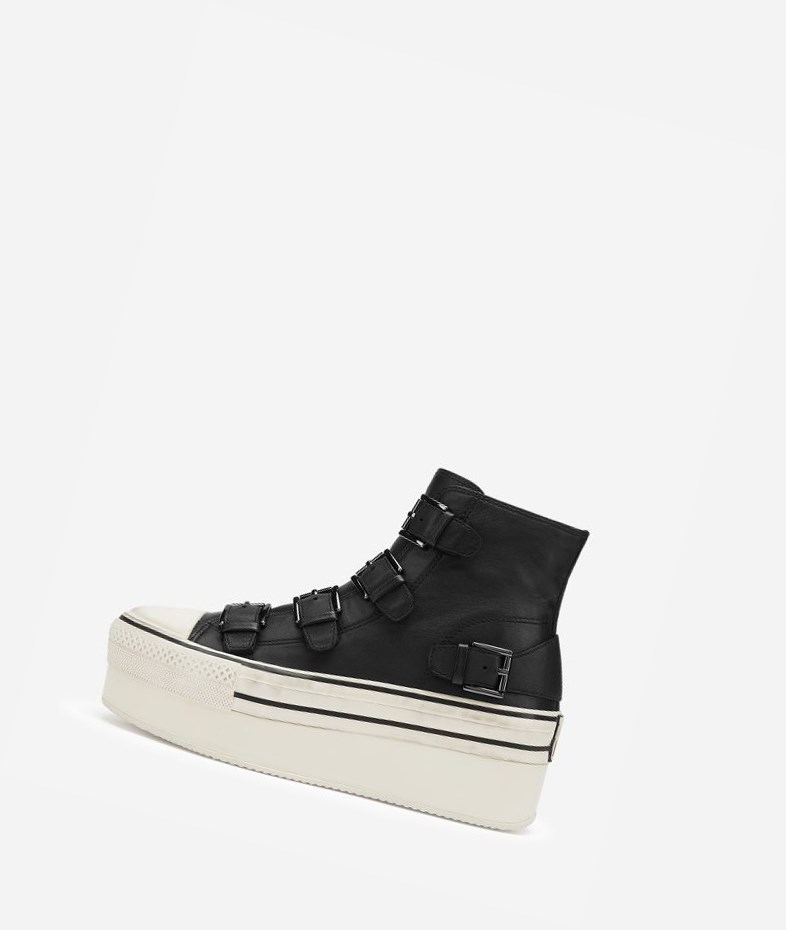 Black Women\'s ASH Jewel High-Top Sneakers | 432BELYTX