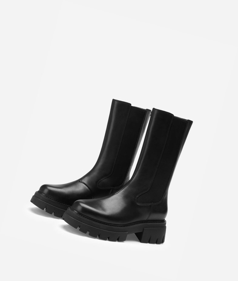 Black Women's ASH Lennox Biker Boots | 791BLJRNX