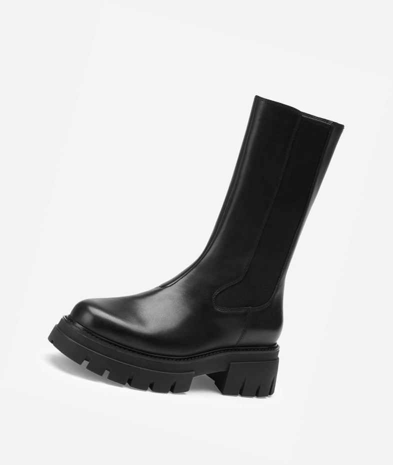 Black Women's ASH Lennox Biker Boots | 791BLJRNX