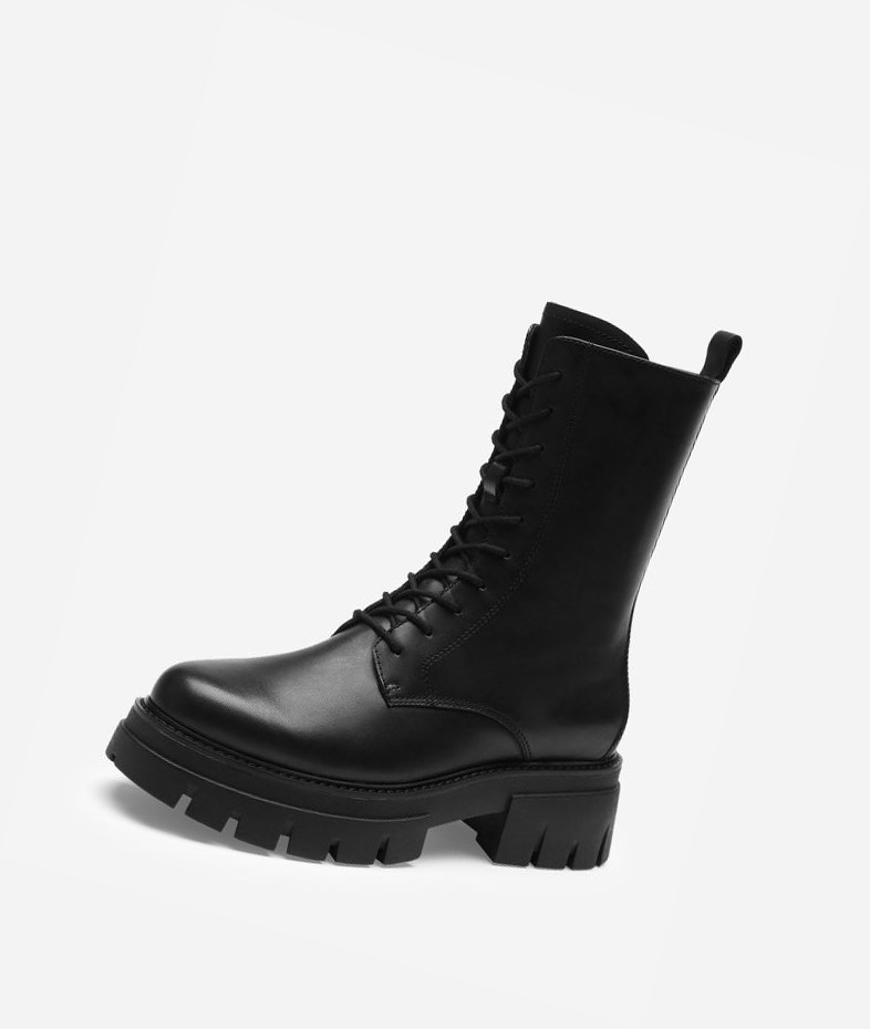 Black Women's ASH Liam Biker Boots | 240XQVNEC