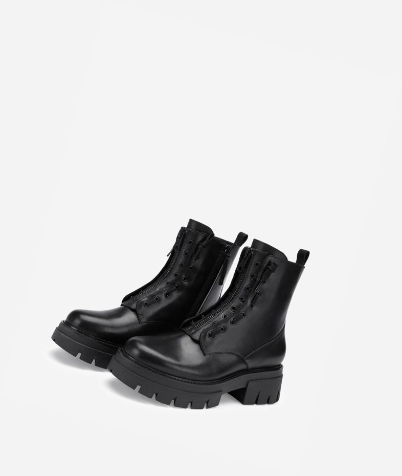 Black Women's ASH Lynch Biker Boots | 349BVDKFN