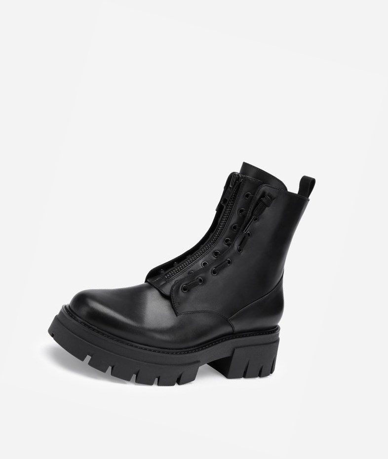 Black Women's ASH Lynch Biker Boots | 349BVDKFN