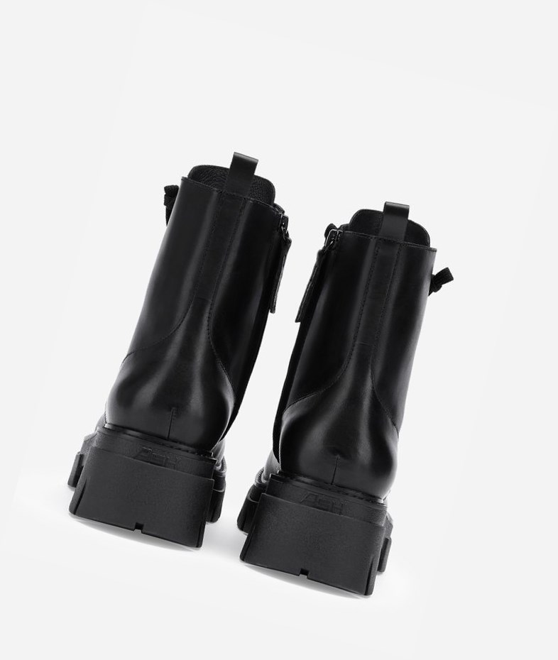 Black Women's ASH Lynch Biker Boots | 349BVDKFN