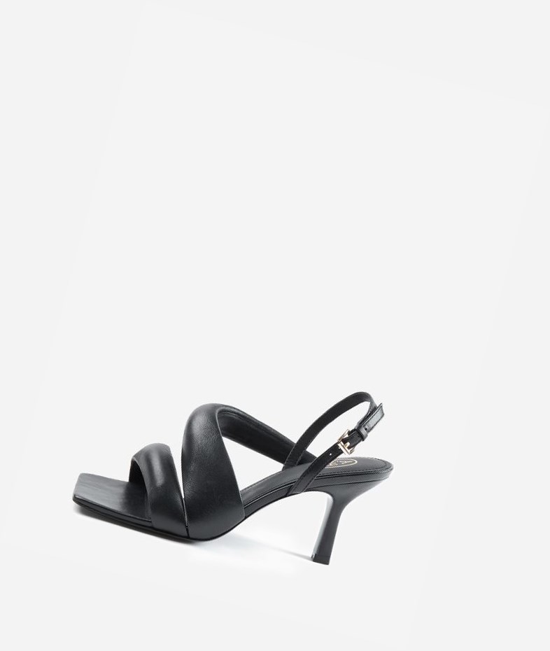 Black Women\'s ASH Madison Heeled Sandals | 628WZTBCS