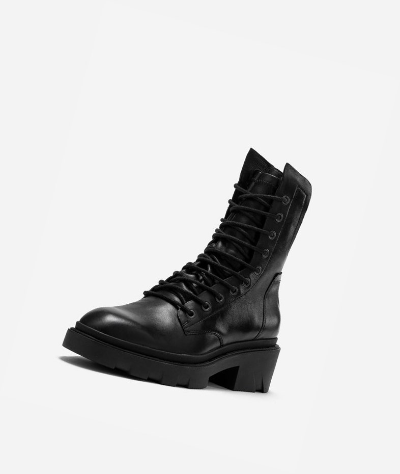 Black Women's ASH Madness Biker Boots | 841VDPSBI