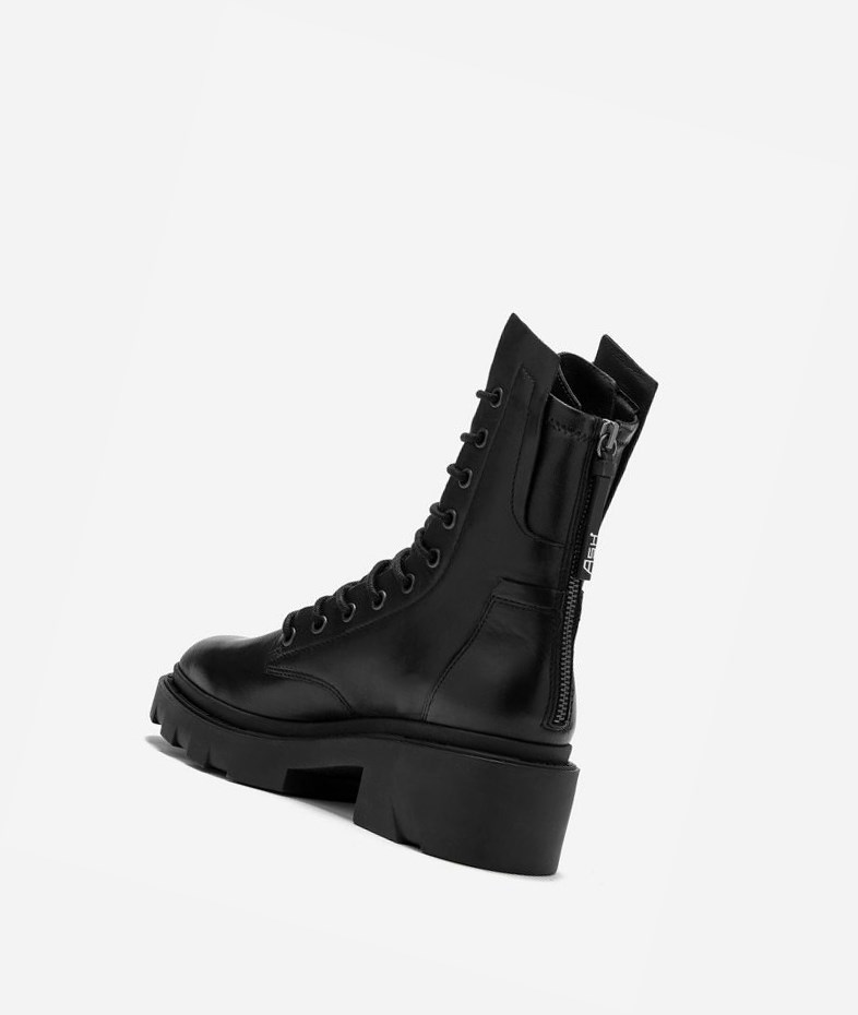 Black Women's ASH Madness Biker Boots | 841VDPSBI