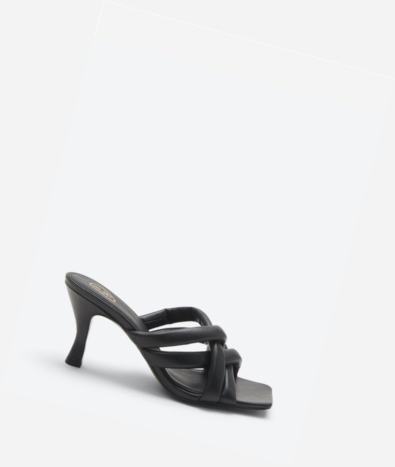 Black Women\'s ASH Mina Heeled Sandals | 867TQNHMK