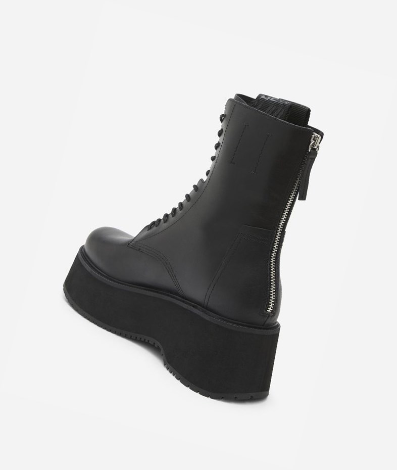 Black Women's ASH Nirvana Biker Boots | 245FLVPIE