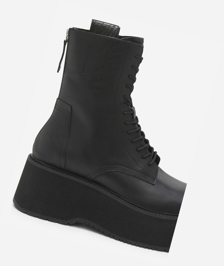 Black Women's ASH Nirvana Biker Boots | 245FLVPIE