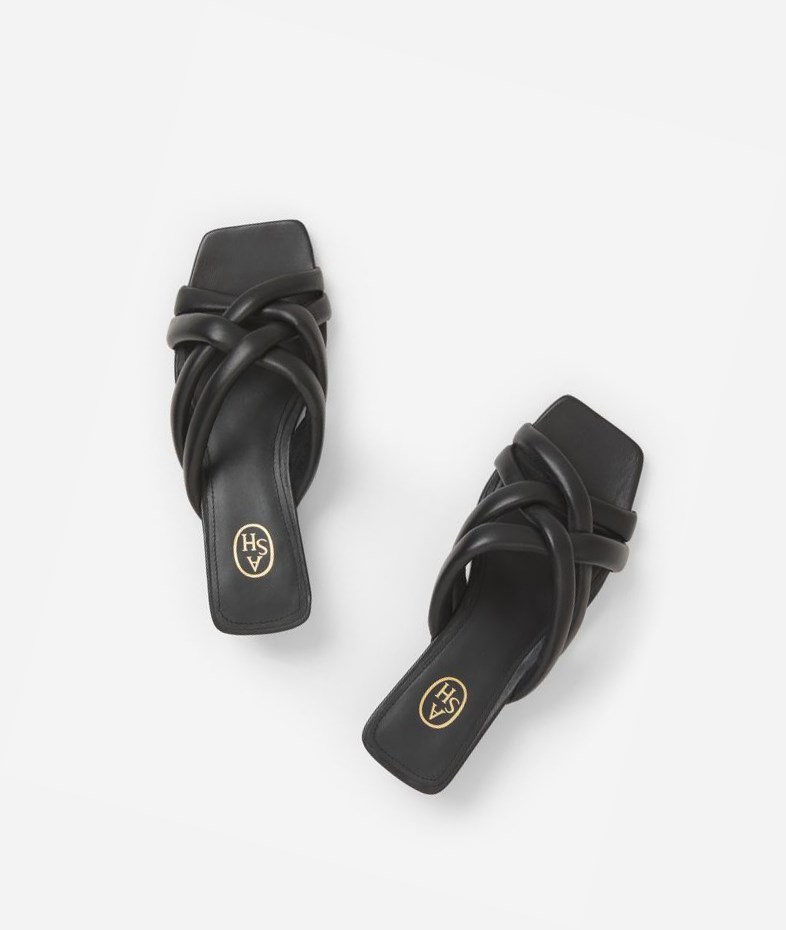 Black Women's ASH Nolita Flat Sandals | 823ZBGIQJ