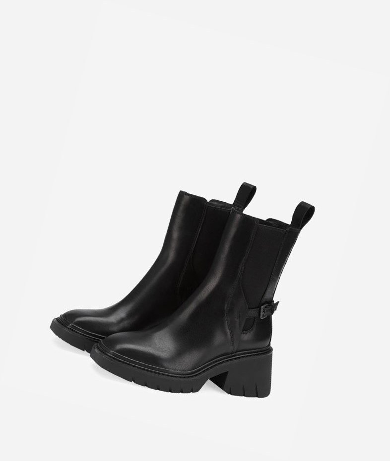 Black Women's ASH Oxford Biker Boots | 875VWXGDB