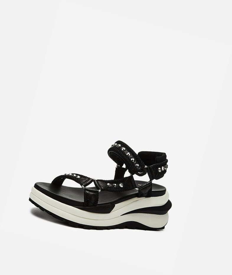 Black Women's ASH Shogun Sneaker Sandals | 560OXALKZ