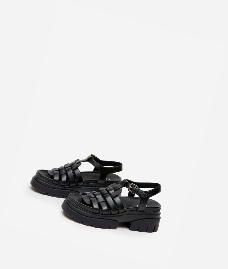 Black Women's ASH Sirena Flat Sandals | 170LVWZCE